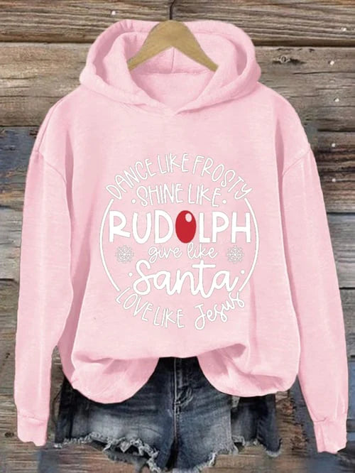 Rudolph - weihnachts hoodie für damen