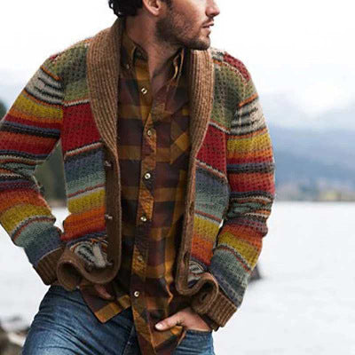 Liam – karierter vintage-cardigan für herren