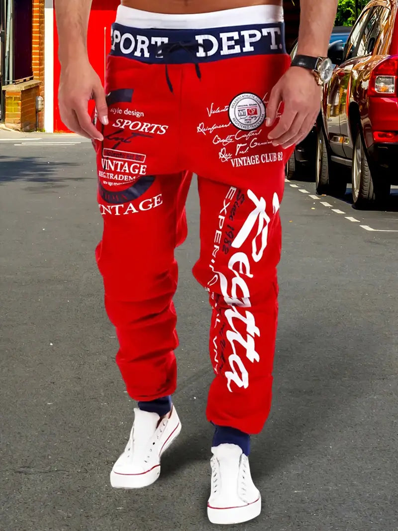 Kian - farbblock-trainingshose mit kordelzug für herren