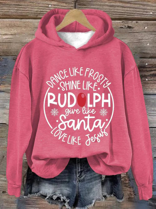 Rudolph - weihnachts hoodie für damen