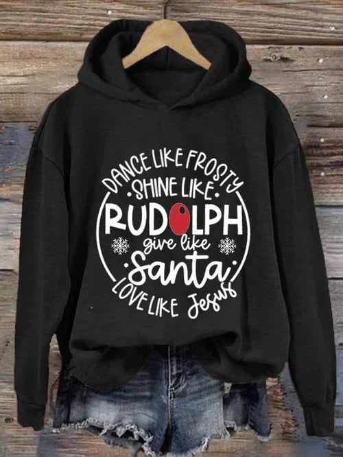 Rudolph - weihnachts hoodie für damen