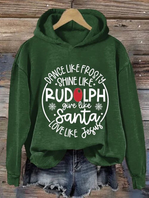 Rudolph - weihnachts hoodie für damen