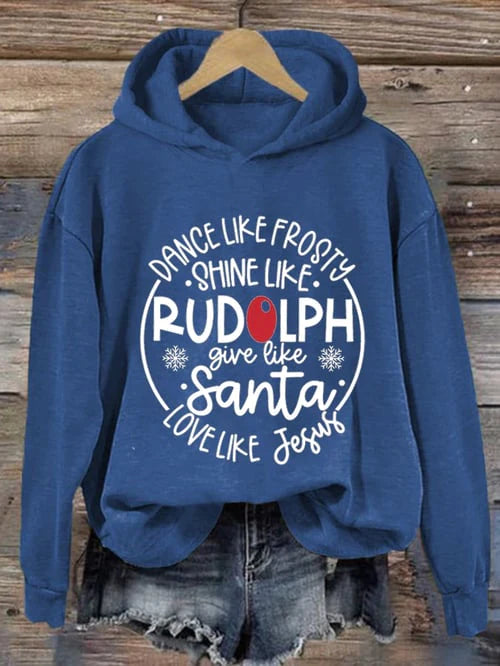 Rudolph - weihnachts hoodie für damen