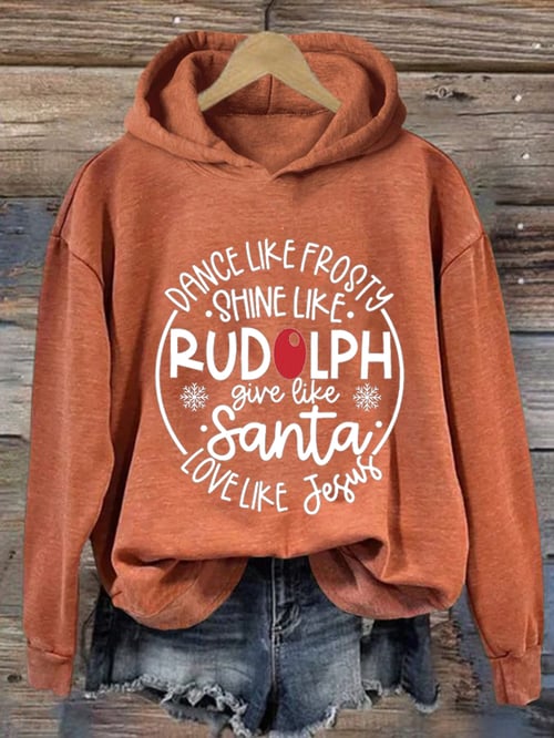 Rudolph - weihnachts hoodie für damen