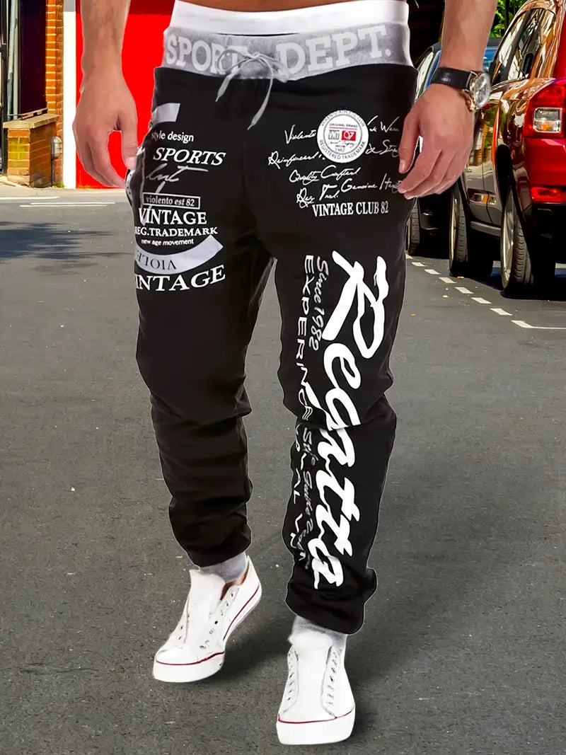 Kian - farbblock-trainingshose mit kordelzug für herren