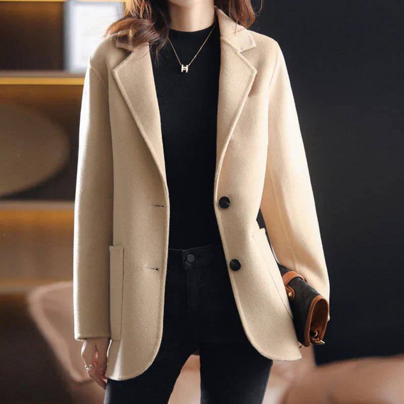 Tweedcharm - dicker damenblazer für herbst und winter