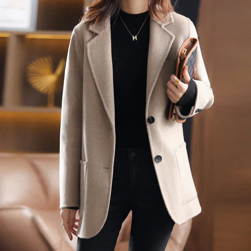 Tweedcharm - dicker damenblazer für herbst und winter