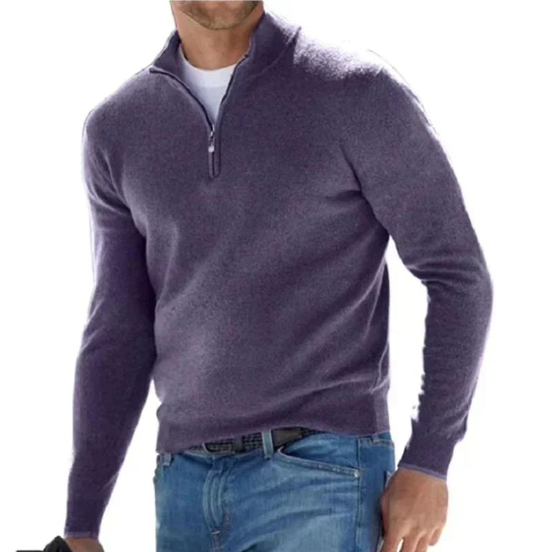 Tom Polo - stylischer reißverschlusspullover für herren (italienisches design)
