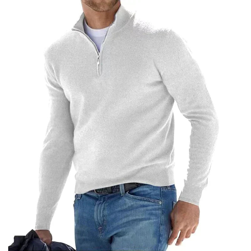 Tom Polo - stylischer reißverschlusspullover für herren (italienisches design)