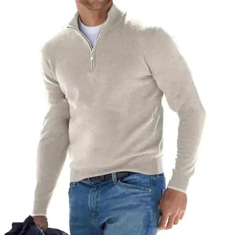 Tom Polo - stylischer reißverschlusspullover für herren (italienisches design)