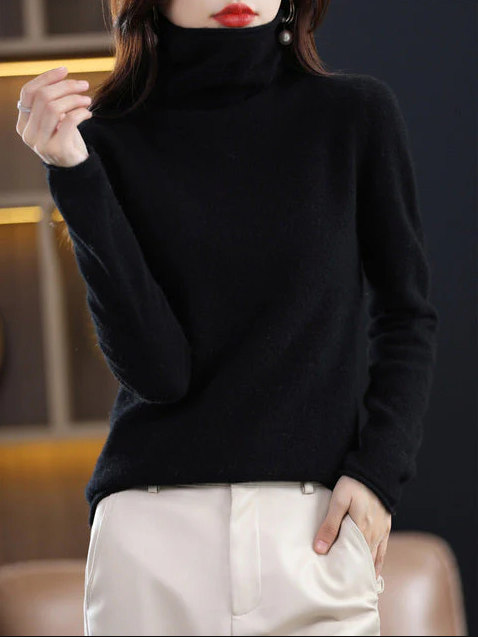 Helena Winter-Chic - rollkragenpullover aus reiner wolle für stilvolle eleganz