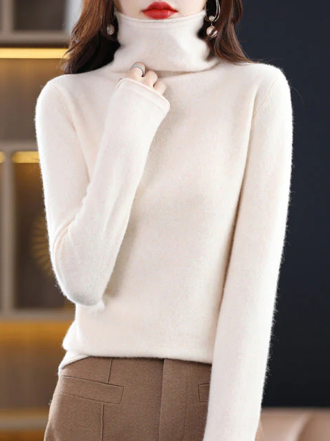 Helena Winter-Chic - rollkragenpullover aus reiner wolle für stilvolle eleganz
