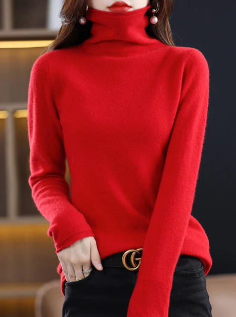 Helena Winter-Chic - rollkragenpullover aus reiner wolle für stilvolle eleganz
