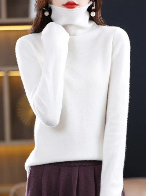 Helena Winter-Chic - rollkragenpullover aus reiner wolle für stilvolle eleganz