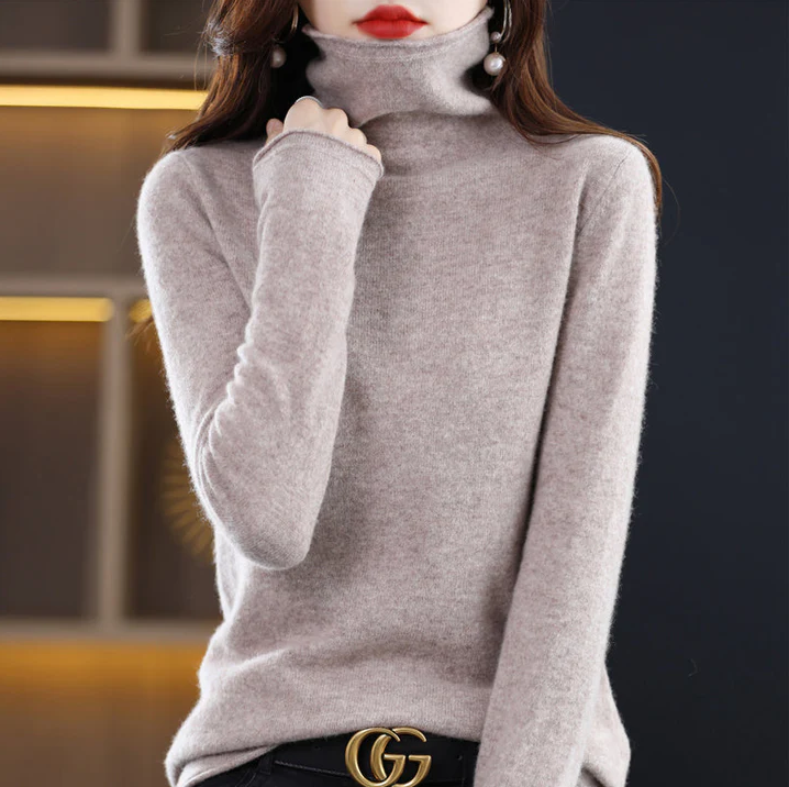 Helena Winter-Chic - rollkragenpullover aus reiner wolle für stilvolle eleganz