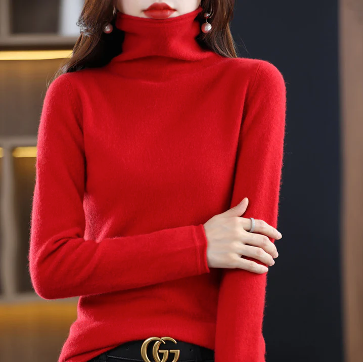 Helena Winter-Chic - rollkragenpullover aus reiner wolle für stilvolle eleganz