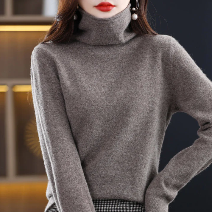 Helena Winter-Chic - rollkragenpullover aus reiner wolle für stilvolle eleganz
