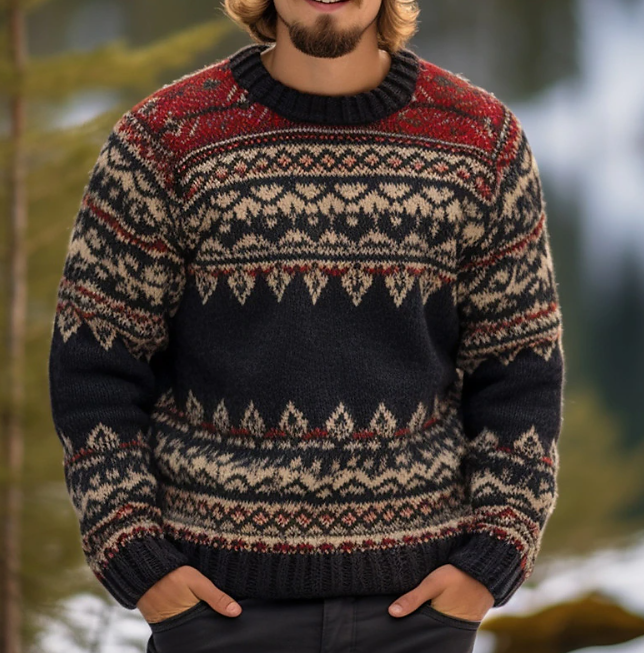 Amias – vintage-pullover für herren