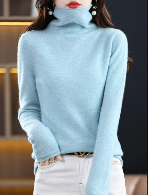 Helena Winter-Chic - rollkragenpullover aus reiner wolle für stilvolle eleganz