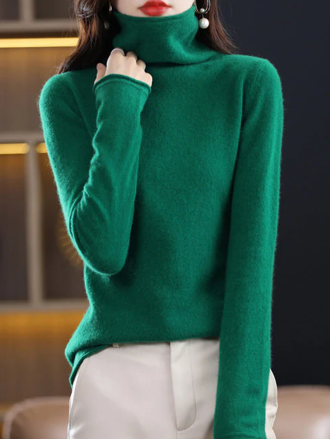 Helena Winter-Chic - rollkragenpullover aus reiner wolle für stilvolle eleganz