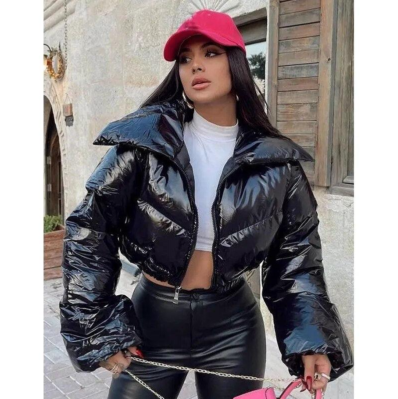 Aoife - stylische kurze pufferjacke mit steppmuster