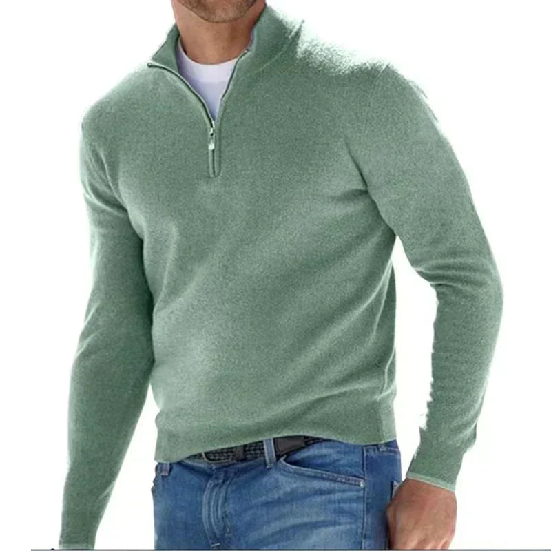 Tom Polo - stylischer reißverschlusspullover für herren (italienisches design)