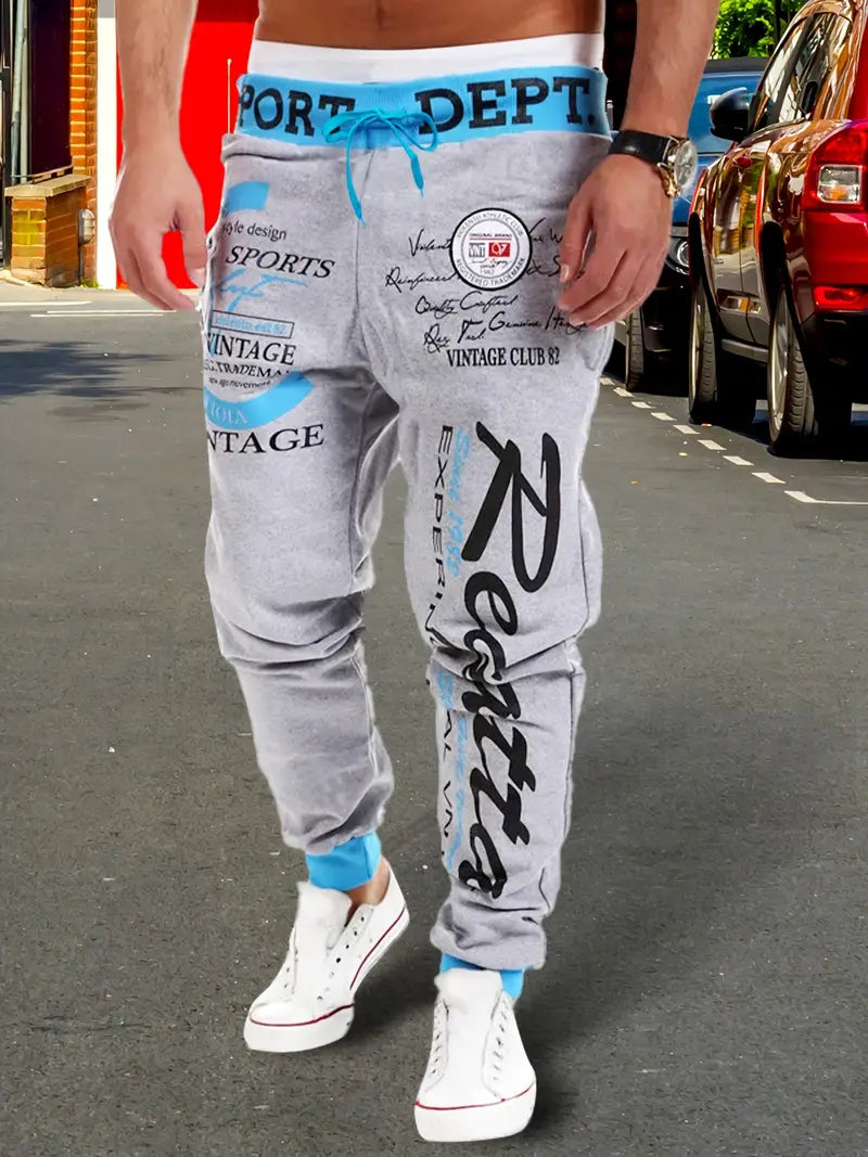 Kian - farbblock-trainingshose mit kordelzug für herren