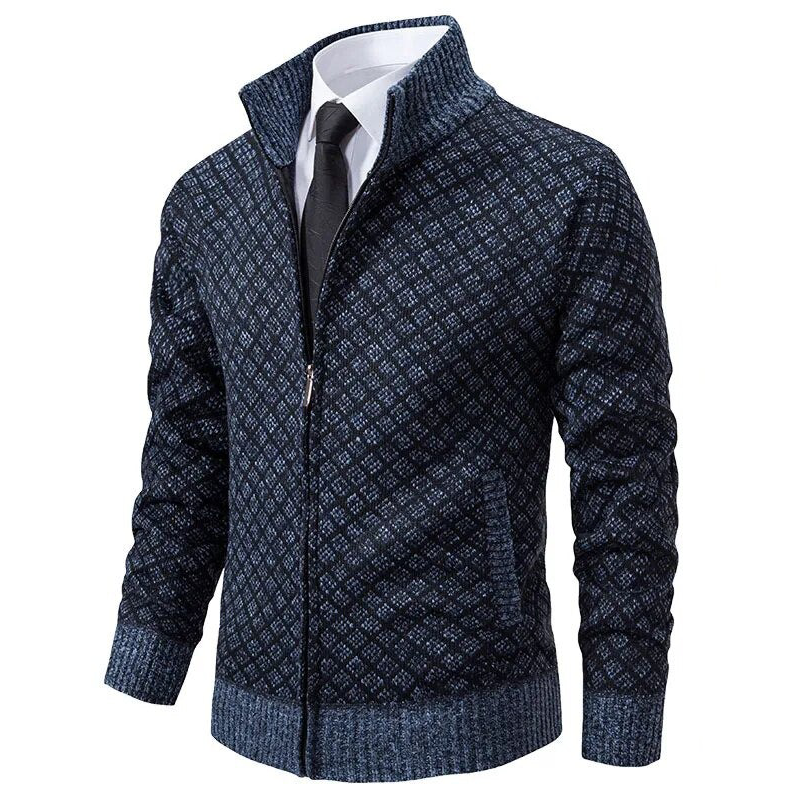Louis - jacquard-strickjacke