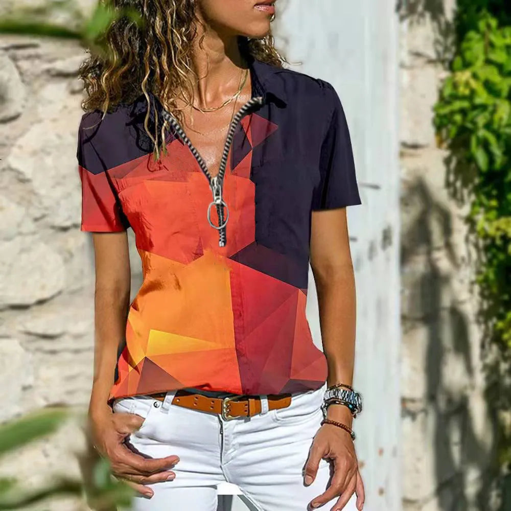Bianka - das elegante und zipper t-shirt