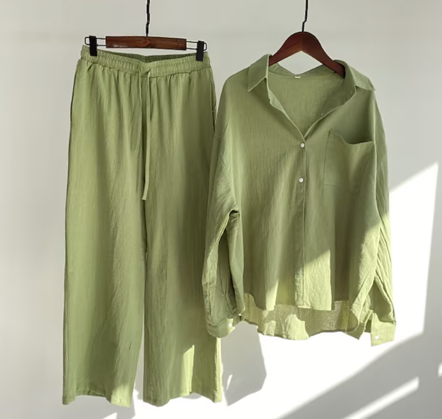Leni - stylisches und zweiteiliges leinen Set