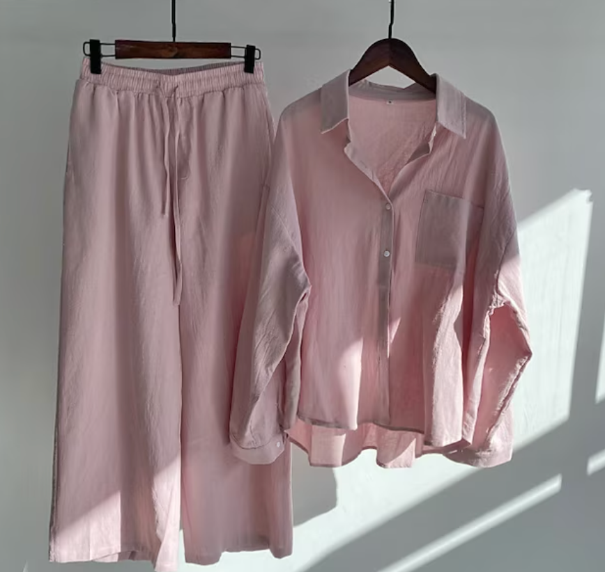 Leni - stylisches und zweiteiliges leinen Set