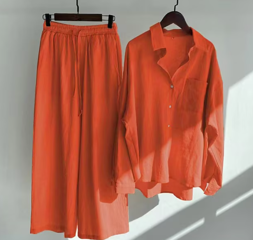 Leni - stylisches und zweiteiliges leinen Set
