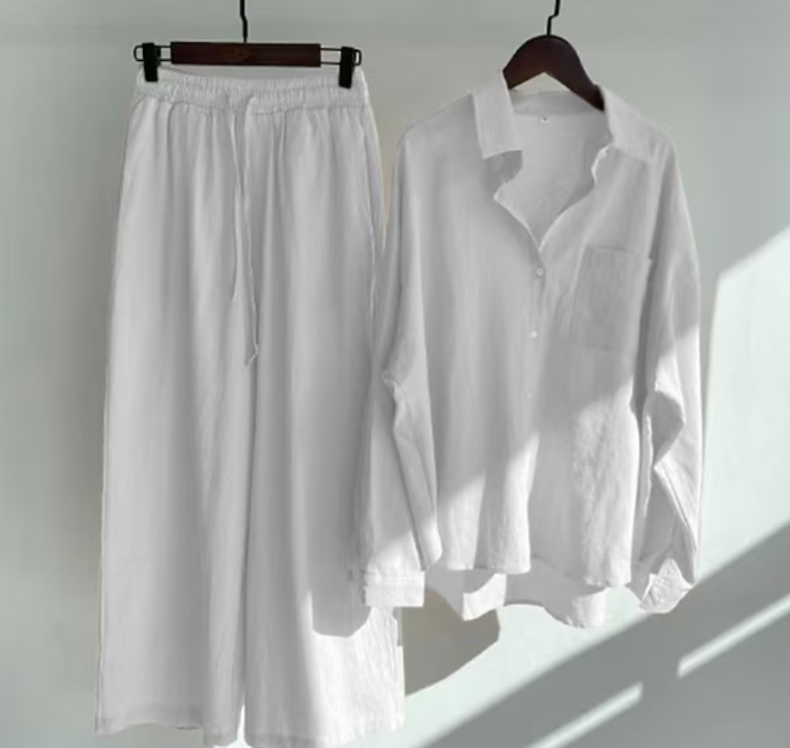 Leni - stylisches und zweiteiliges leinen Set