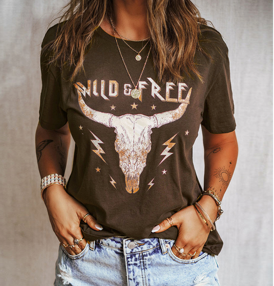 Wild - super stylisches t-shirt mit extravagantem sommer design