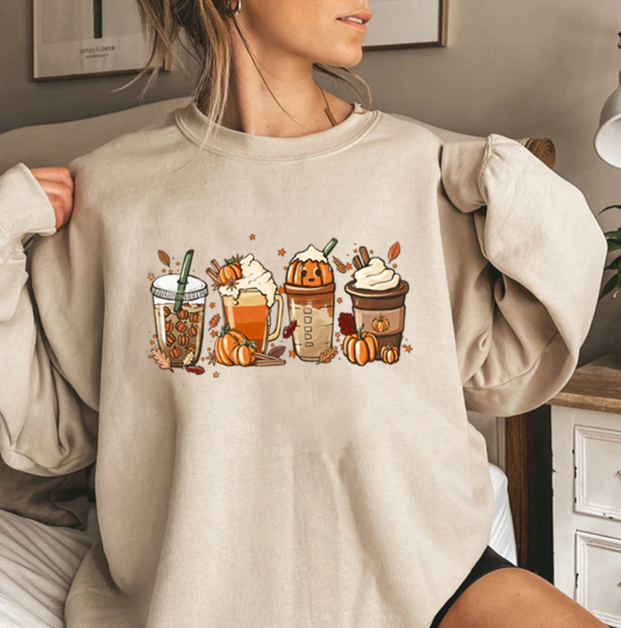 Pumpkin spice - stylischer sweater mit individuellem design