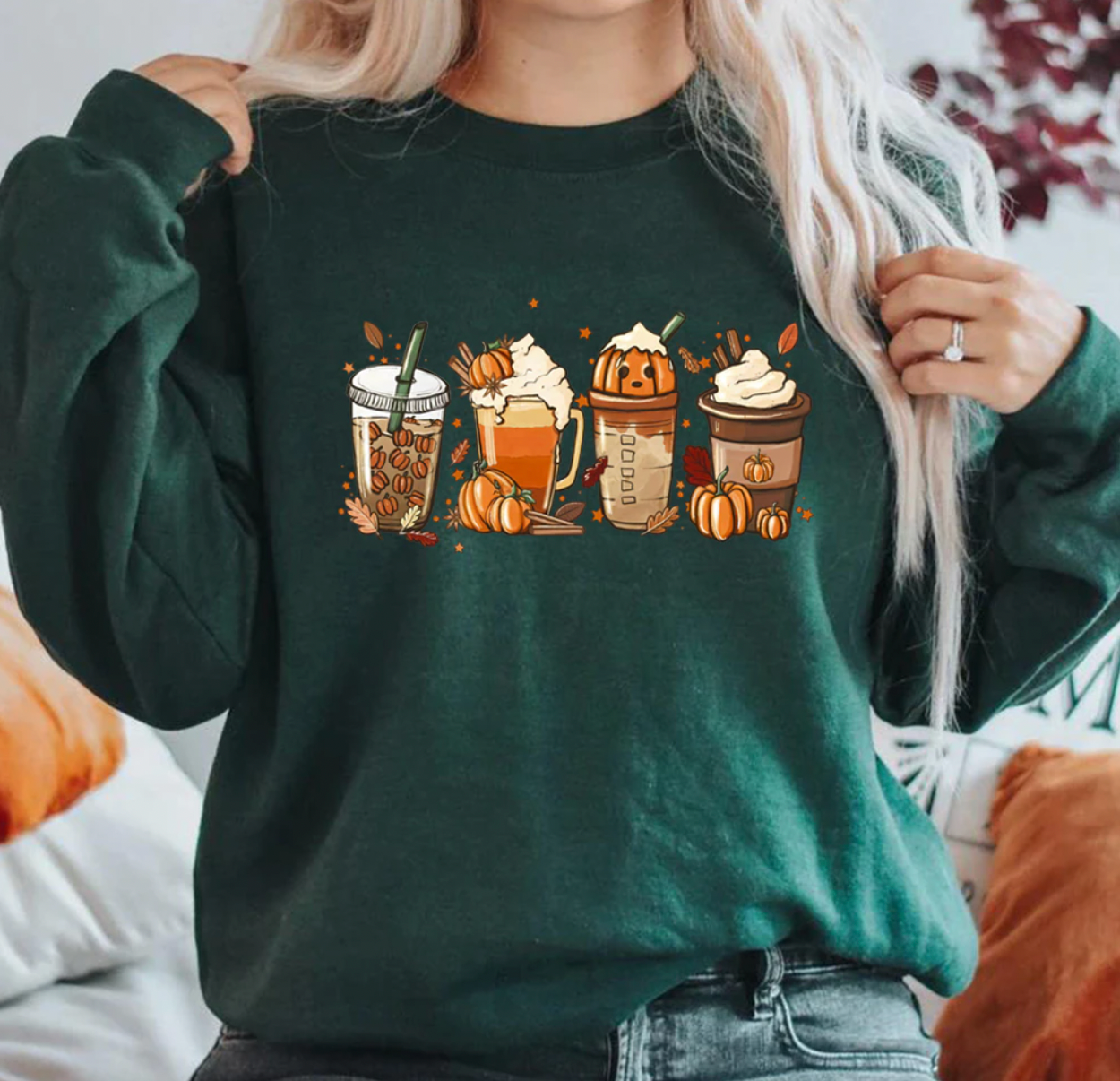 Pumpkin spice - stylischer sweater mit individuellem design