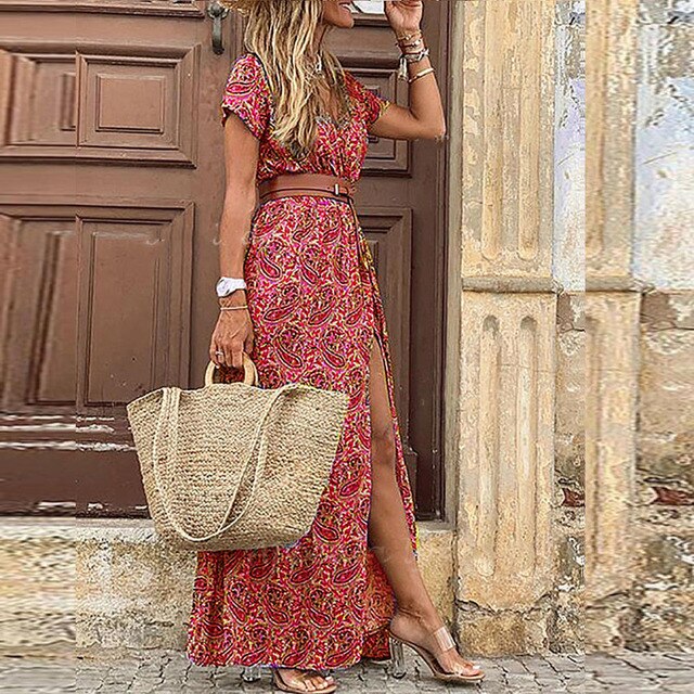 Anais - langes ibiza faltenkleid
