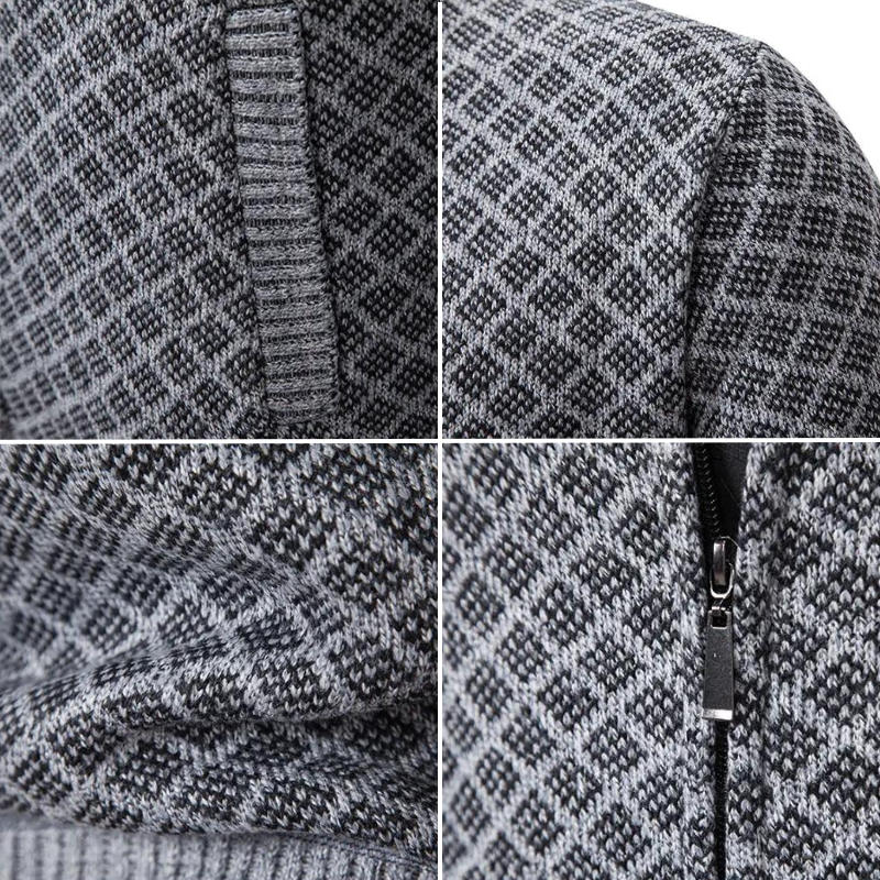 Louis - jacquard-strickjacke