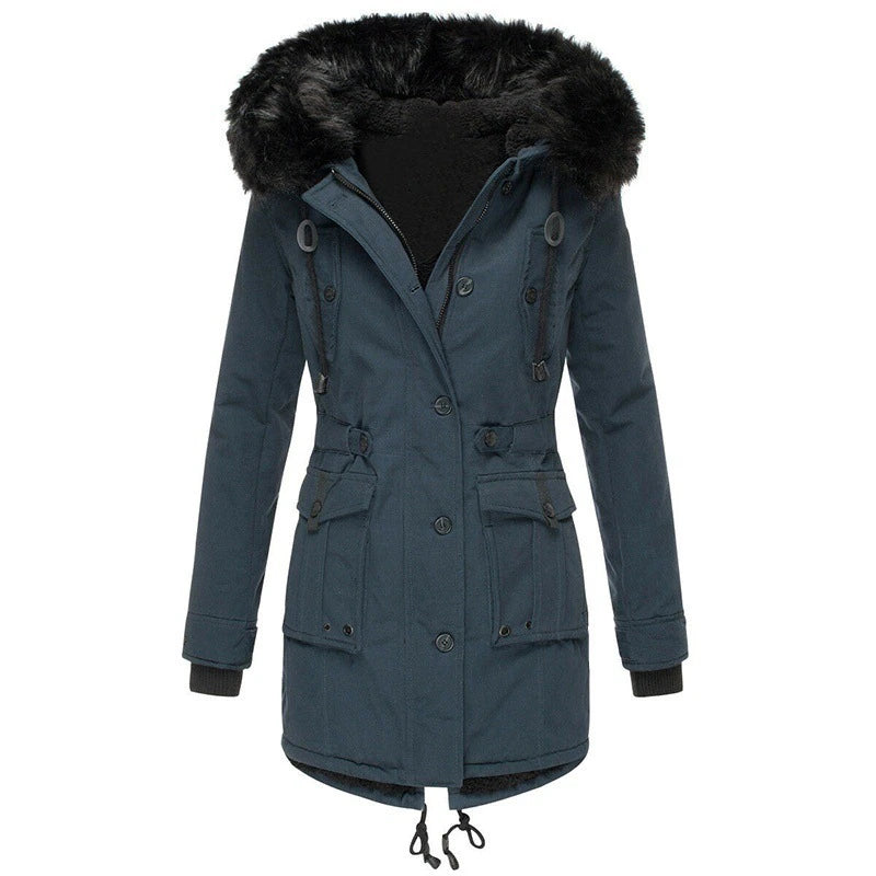 Emmaa - winterjacke mit fellkapuze