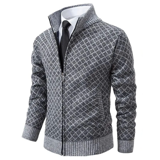 Louis - jacquard-strickjacke