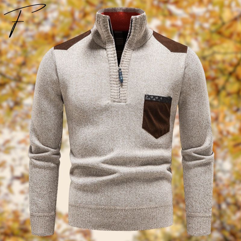Adrian – herren-cardigan mit reibverschluss