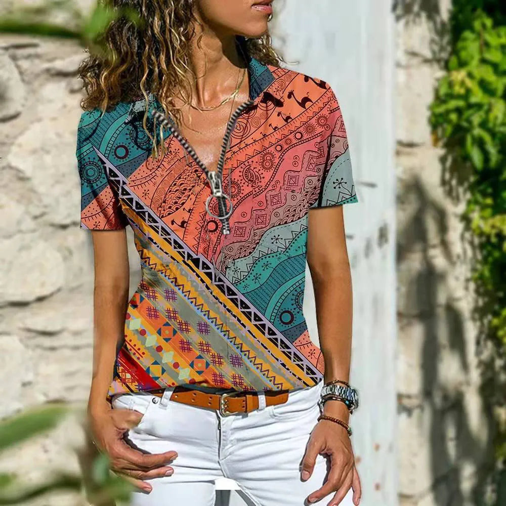 Bianka - das elegante und zipper t-shirt