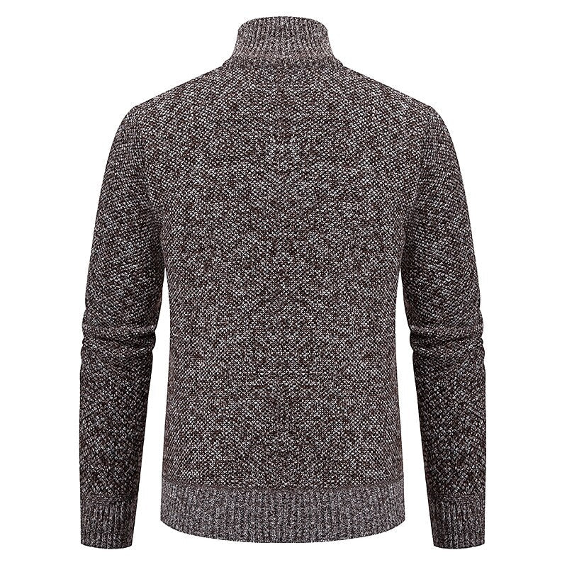 Tom Polo - Stylischer Zipper-Strickpullover für Herren (italienisches Design)