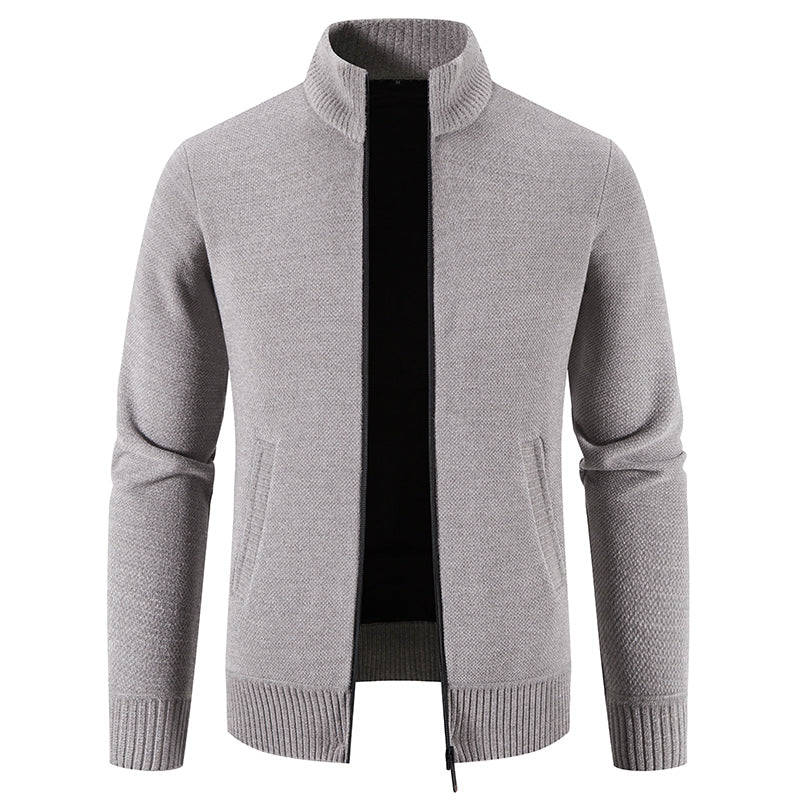 Patrick – herren-cardigan mit hohem kragen