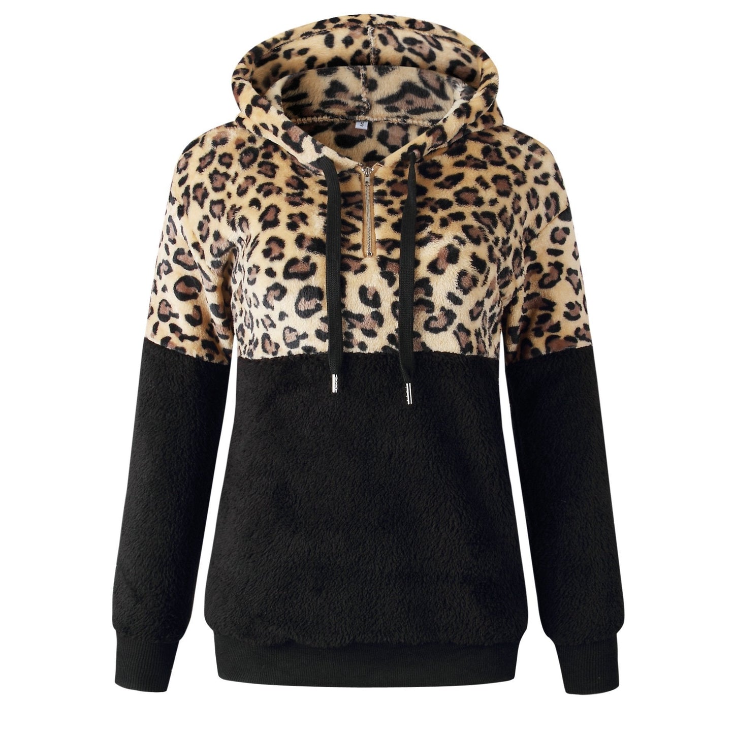 Teddy pullover - extrem warmer und kuscheliger hoodie mit stylischem leopardenmuster für den frühling