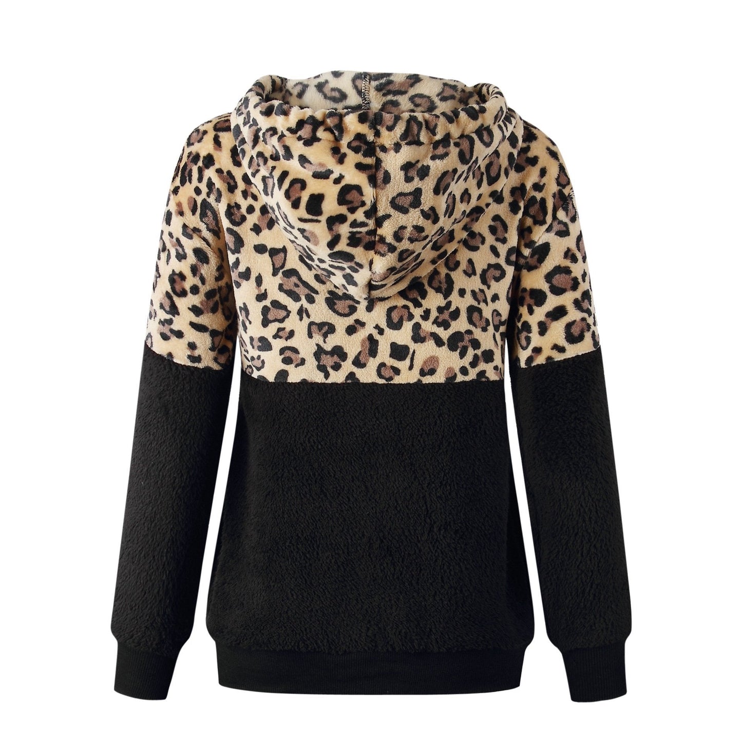 Teddy pullover - extrem warmer und kuscheliger hoodie mit stylischem leopardenmuster für den frühling