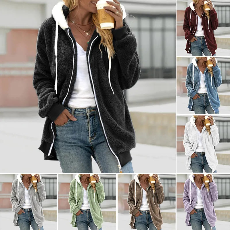 Elara – iockere warme jacke mit kapuze