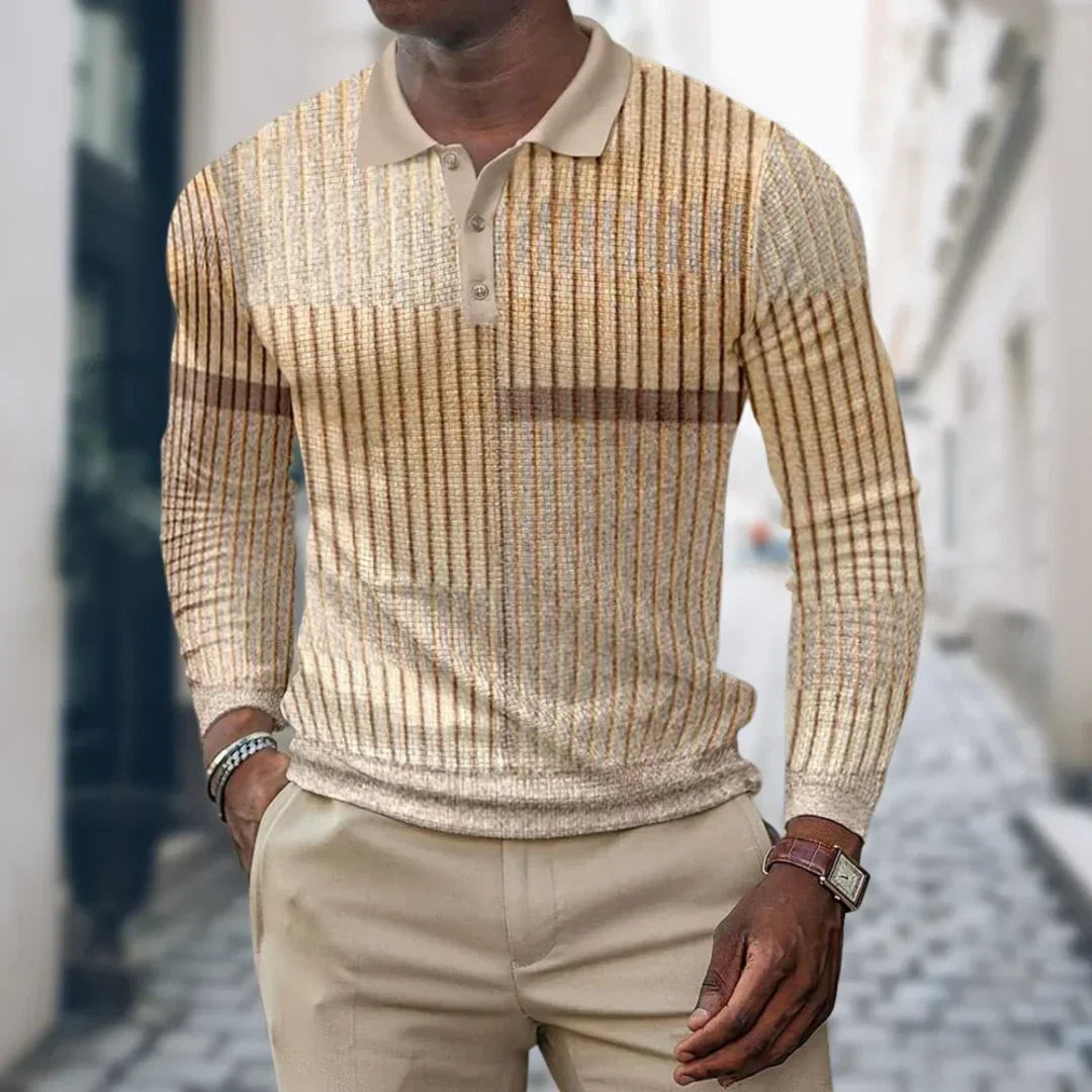 Herren langarm-poloshirt mit knopfleiste – sportlich & gepflegt