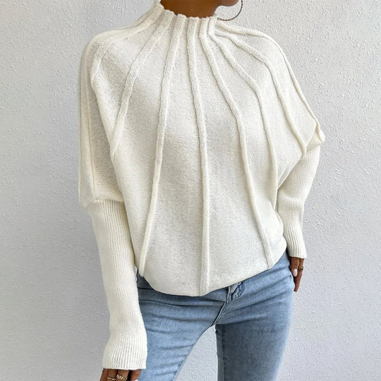 Zhara - warmer strickpullover mit hohem kragen