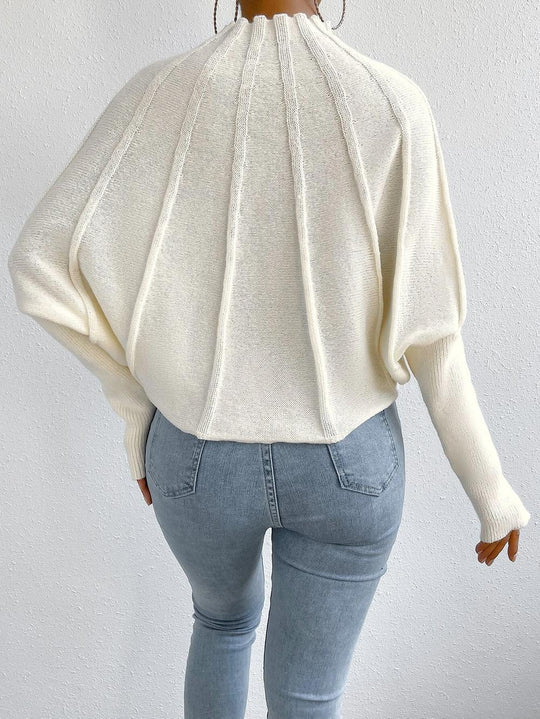 Zhara - warmer strickpullover mit hohem kragen